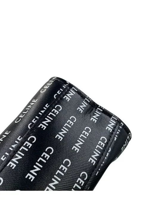 Celine Tote Small Vertical Cabas Logo All Over Pattern 2-Way Black - Picture 9 of 10